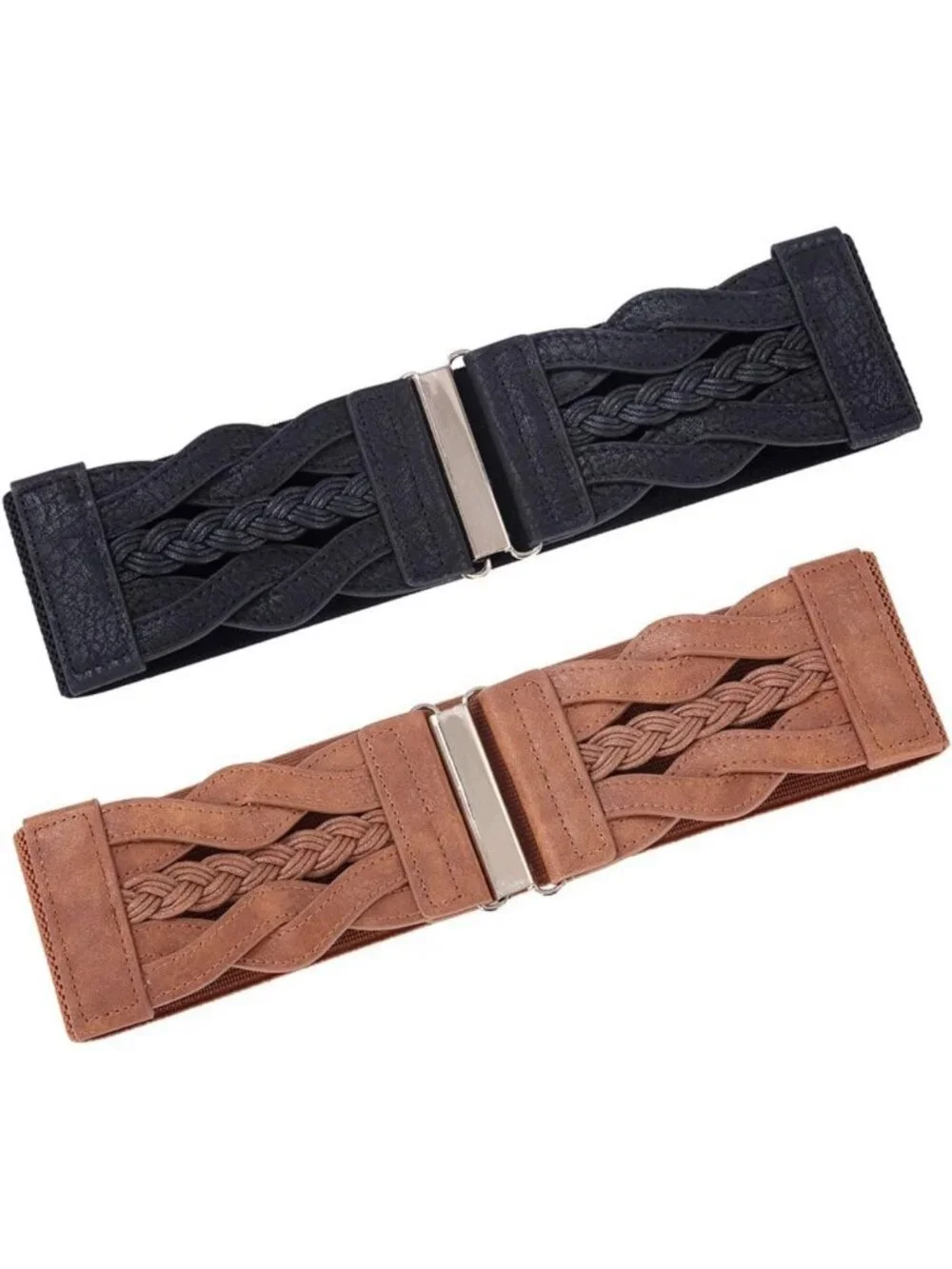 Vintage Stretchy Cinch Belt for Dresses - Women's Elastic Wide Retro Fashion